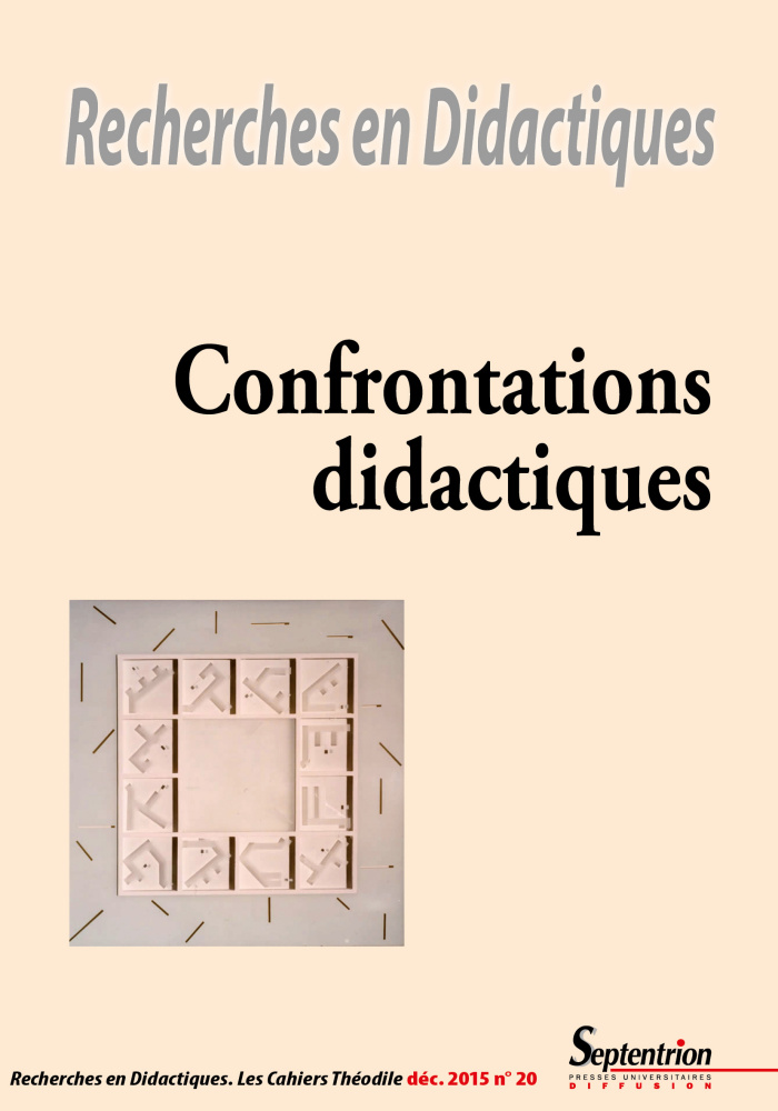 N° 20 paru en décembre 2015 - Confrontations didactiques, coordonné par  Liliane Szajda-Boulanger, Xavier Sido